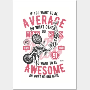 Motocross Vintage Design Dirt Jump Posters and Art